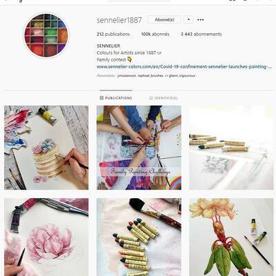Instagram, Sennelier dépasse la barre des 100000 followers et organise un « Giveaway » pour fêter l’évènement.